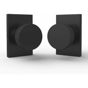 Mega Handles Ribba Dummy Door Handles - 2 Pack Heavy Duty Black Door Handle, Non-Turning Door Handle for Hallway, Closet & French Doors, Single Side, Fits All Standard Doors - Matte Black