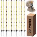 Toriexon 10 PCS Electric Fence Posts, 3/8" x 57" Step in Fence Post
