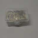 Hotop 30 Pcs Metal Drapery Curtain Rings 0.98/1.26/1.65 inch Interior Diameter and 30 Pcs Hanging Curtain Drapery Pin Hooks for Window Door Shower(Champagne Gold,42mm)