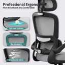TRALT Office Chair Ergonomic Desk Chair with Lumbar Support Black Grey, 1, Pack of 1