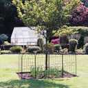 Decorative Garden Fence 10 Pack, 30in (H) x 10ft (L) Rustproof Metal Wire Animal Barrier, Arched Flower Edging Border Fencing Panel for Dog, Yard, Patio, Outdoor, Decor