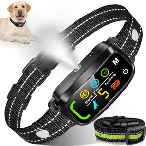 Citronella Bark Collar for Dogs [No Spray Refill] Spray Dog Training Collar, Anti Barking Training Collar with 5 Adjustable Sensitivity Beep Vibration Spray Bark Collar for L/M/S Citronella Dog Collar, adjustable