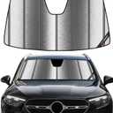 Pigenius Windshield Sun Shade for Mercedes-Benz GLE/GLS SUV 2020-2026 Front Window Sunshade - Metallic