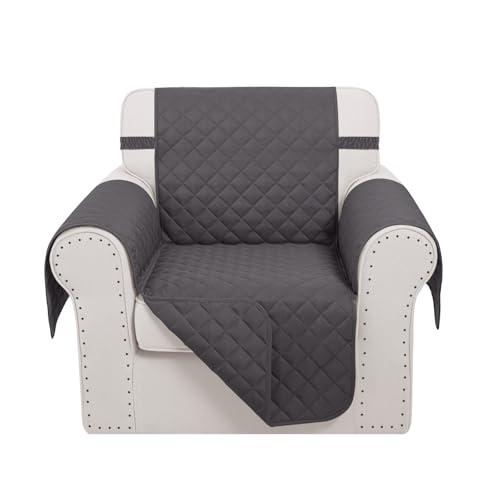 Luxshare Home Recliner Chair Covers Reversible Sofa Cover Couch Cover for Pets Lazy Boy Furniture Protector(23''Chair,Dark Grey/Dark Grey)