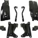 munirater 8Pcs Front Bumper Brace Bracket Steel Black Replacement for 2007-2013 Silverado 1500 GM1066180 GM1067180 GM1066179 GM1067179 GM1042107 GM1043107 GM1004148 GM1005148