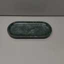 Bathroom Vanity Tray, Natural Marble Oval Tray 10 inch, Emerald Green Marble Vanity Tray for Soap Dispenser Modern Countertop Organizer for Kitchen Countertops, Home Decor