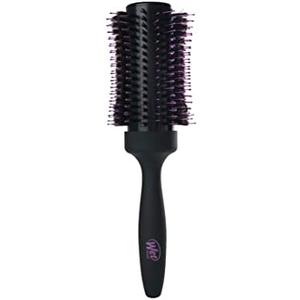 Wet Brush Volume & Body Round Brush for Thick to Coarse Hair - Volumizing Salon Blow-Out with Less Pain, Effort & Breakage - Natural Boar Bristle Detangles Knots, 1.5" Barrel, Black
