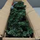 5 Ft Pencil Artificial Christmas Tree with 550 Branch Tips, Spruce Green,180 LED Warm White Lights, Include Metal Stand, UL Plug in, Slim Skinny Xmas Pencil Tree Decor for Holiday Home Indoor Outdoor