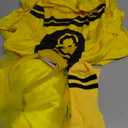 Newcotte 7 Pcs Halloween Crayon Costume Set with Crayon T Shirt Tutu Skirt Thigh High Stockings Wooden Earring XS