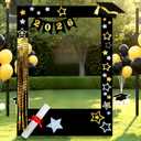 Cinnvoice 2026 Graduation Party Decoration 59 Inches Black and Gold Large Size Photo Props Booth Frame for High School College Grad Congrats Congratulation Picture Display Selfie Favors Backdrop