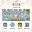 5 x Easter Giant Coloring Tablecloth,Easter Crafts for Kids,Large 30x72 Inch Poster with Bunnies, Eggs, Flowers,Paper Coloring Banner Games Activities Gifts Party Decorations for Party Games