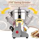 Electric Grain Mill, 1000g Stainless Steel Mill, 3000W High Speed Commercial Grinder Machine, Pulverizer Spice Herb Grinder for Dry Grains Cereals Coffee Corn Pepper, Swing Type