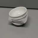 4pcs White Ceramic Seasoning Dishes Dipping Bowls Appetizer Plates,3 inch