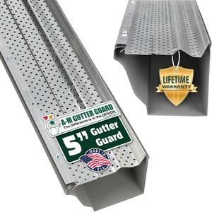A-M Gutter Guard 5" x 31 Ft Mill Finish Aluminum, Leaf & Debris Protection