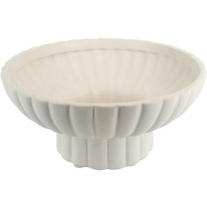 Small Footed Decorative Bowl Ceramic Modern Pedestal Bowl, Function beautifully as a catch-all bowl for keys, coins, or jewelry near entryways for Home Organization Home Decor, Approx. Capacity 2 Cups