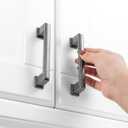 KOOFIZO 10 Pack 3-3/4 Inch Antique Iron Kitchen Cabinet Pulls Vintage Iron Cabinet Handles Iron Cabinet Hardware for Kitchen Cabinets P02 Drawer Dresser Cupboard Bedroom