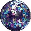 Evergreen Garden Gazing Ball in Purple Iridescent Design Everyday Decor for Homes Gardens and Yards