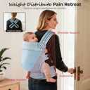 Baby Carrier Newborn to Toddler- Ergonomic,Cozy and Lightweight Infant Carrier for 7-40lbs,3 Carry Positions Newborn Carrier,Denim Blue