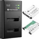 FirstPower NP-45/NP-45A/NP-45S Battery (X2) and Dual Charger for Fujifilm INSTAX Mini 90 Fuji FinePix XP140 XP130 XP120 XP90 XP80 XP70 XP60 XP30 XP20 T560 T550 T510 T500 T400 T360