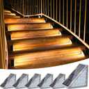 VOLISUN Solar Stair Lights 6 Pack, Solar Step Lights Outdoor Waterproof IP67, LED Outdoor Step Light,Outdoor Light Decor for Garden Stair, Deck, Front Step, Front Porch, and Patio3000K (Warm White)