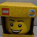 LEGO Iconic Storage Head Large, Stackable Storage Box, 8,5 L, Yellow, Happy Boy