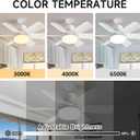 Socket Fan Light Original-Warm,Natural,Cool LED 20'' Screw in Ceiling Fans with Lights and Remote Control,Replacement for Lightbulb-Bedroom,Kitchen,Bathroom 2000L, Temperature can Change