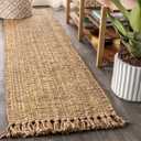 JONATHAN Y Handwoven Jute Fringe Natural Runner Rug, 2x8, Pata, Bohemian, Rustic, Cottage, Easy-Cleaning for Living Room, Bedroom, Kitchen, Non-Shedding (NRF103A-2)