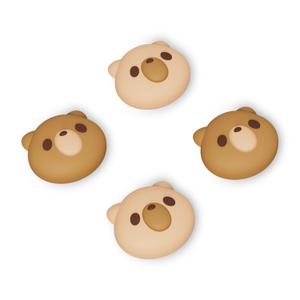 PlayVital Joystick Caps for Nintendo Switch, Thumbstick Caps for Switch Lite, Analog Cover for Switch OLED Joycon Thumb Grip Caps for Switch & Switch Lite & Switch OLED - Cozy Bear