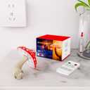 Colorful Life Remote Control Mushroom Night Light ThreeColor Warm LED Bedside Lamp, Cute Mushroom Design with Dimmer & Timer (Warm Red/Green/Yellow)