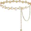 Retro Waist Chain for Women Vintage Adjustable Belly Chain Body Jewelry Boho Gothic Antiqued Alloy Hip Chain