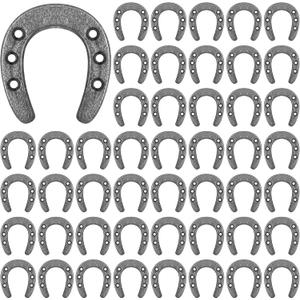 Gisafai 50 Pack 1.77 x 2 Inch Cast Iron Horseshoes for Crafts or Decorations mini Wall Decor Older Iron Horseshoes Western Theme Table Centerpieces Horseshoe for Good Lucky Party Favor