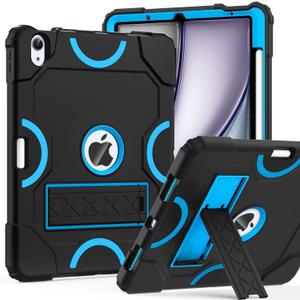 Cantis Case for iPad Air 11-inch (M3) 2025/ (M2) 2024, iPad Air 5th/4th Generation (2022/2020) 10.9 Inch, Only for iPad Air Series, Black+Blue+Black