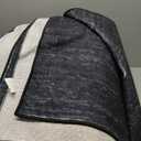 Wonnitar Striped Black Area Rugs 9x12 Living Room, Non-Slip Soft Berber Stripe Bedroom Rug, Low Pile Minimalist Floor Carpet for Dining Room Living Room Department (Black,9' x 12')