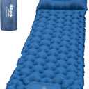 HiiPeak Sleeping Pad - Ultralight Inflatable Sleeping Mat with Built-in Foot Pump, Durable Compact Waterproof Camping Air Mattress for Camping, Backpacking, Hiking, Tent Trap Traveling (Blue)