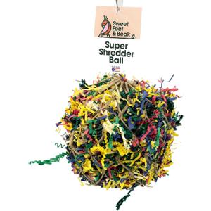 Super Shredder Ball - Bird Cage Accessories to Keep Your Bird Busy Foraging for Hidden Treasures - Non-Toxic, Easy to Install Bird Foraging Toys for Small Sized Birds - 3 Inch