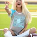 Football Shirt Women Game Day Shirts Football Team Fans Tee Sports Jersey Tops (L)