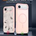 SPIDERCASE for iPhone Air Case, Magnetic Translucent Matte Case with 2PCS Tempered Glass Screen Protector Slim Phone Case for iPhone Air 6.5'', Pink