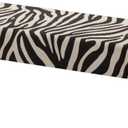 Zebra Stripes Print Dining Room Bench Covers Non-Slip Bench Chair Slipcovers Dust Proof Bench Seat Cushion Slipcovers Removable Bench Protectors for Wedding, Hotel, Party