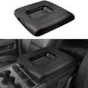 DEYTOP Center Console Cover for Chevy Silverado 2014-2018 Accessories Console Armrest Cover for GMC Sierra 2014-2018 Car Cushion Protector Pad (Black with Red Stitches, 14-18 Jump Seat Console)