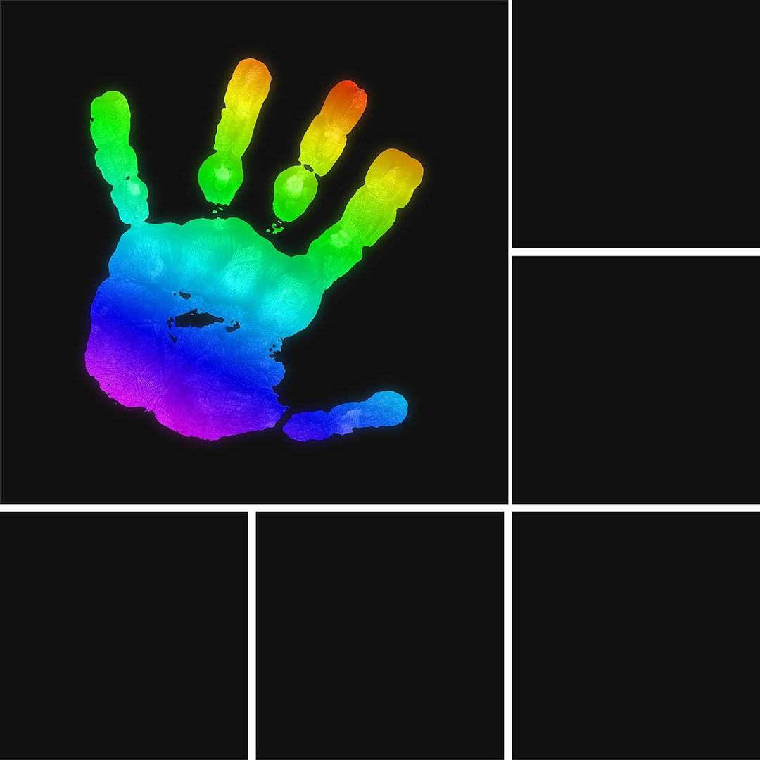 Spakon 6 Pcs Heat Sensitive Sheet Temperature Sensitive Sheet 6 Color Changing Heat Board, 24 to 34 Celsius Degree Transition for Science Experiment (6 x 6 Inch)