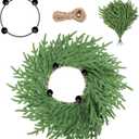 1 Set Christmas Advent Wreath Ring Traditional Catholic DIY Advent Wreath Candle Holder Set for Xmas Church Home Table Centerpiece Decoration (Norfolk Pine)