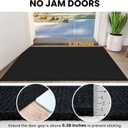 IOHOUZE Washable Area Rug 3x5 Non Slip Rubber Backed Woven Rugs for Entryway Rugs Indoor Outdoor Doormat Throw Rug Floor Carpet for Entrance Kitchen Front Door, Black/Grey
