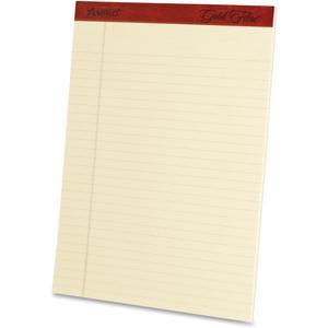 Pendaflex TOP20011 Ivory Gold Fibre Legal Rule Retro Writing Pads - 4 Pieces