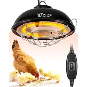 350W Dual-Mode Heat Lamp for Chickens - Long-Lasting Brooder Heater Bulb,Chick Heater with 7.87ft Cord for Chicks, Poultry & Ducklings