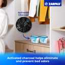 Moisture Absorber Fresh Cotton 10.5 oz/300g | Removes Moisture, Damp & Humidity | Odor Absorber With Fresh Cotton Fragrance | Moisture Trap for Bathroom, Closet, Kitchen | Set of 6