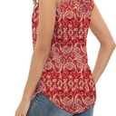 Summer Tops Sleeveless V Neck Dressy Business Casual Shirts Women's Loose Fit Blouses Flowy Cute Tank Tops Tunics for Women (S)