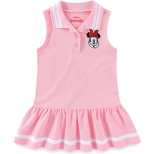 Disney Minnie Mouse Girls Collar Dress for Toddler and Big Kids (Pink, 2T)