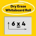 Post-it Dry Erase Whiteboard Film Surface for Walls, Doors, Tables, Chalkboards and More, Removable Sticky White Board , Stain-Proof, Easy Installation, 6 x4 ft Roll