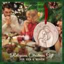 5 x Holy Family Tradition Ornament 2025 - Religious Nativity Scene Ornament, Christian Holiday Keepsake Gift - Mary, Joseph & Baby Jesus Ceramic Christmas Tree Hanging Decor