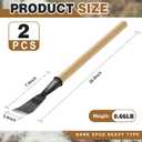 2 Pcs 26.5 Inch Bark Spud Debarking Tool Long Steel Curved Blade Log Peeler Tools with Comfortable Wooden Handle, Bark Removal Stripping Tool for Logs Without Damaging Wood